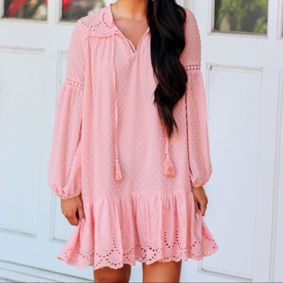 Bella and Bloom Boutique Swiss Dot Boho dress - Picture 3 of 16